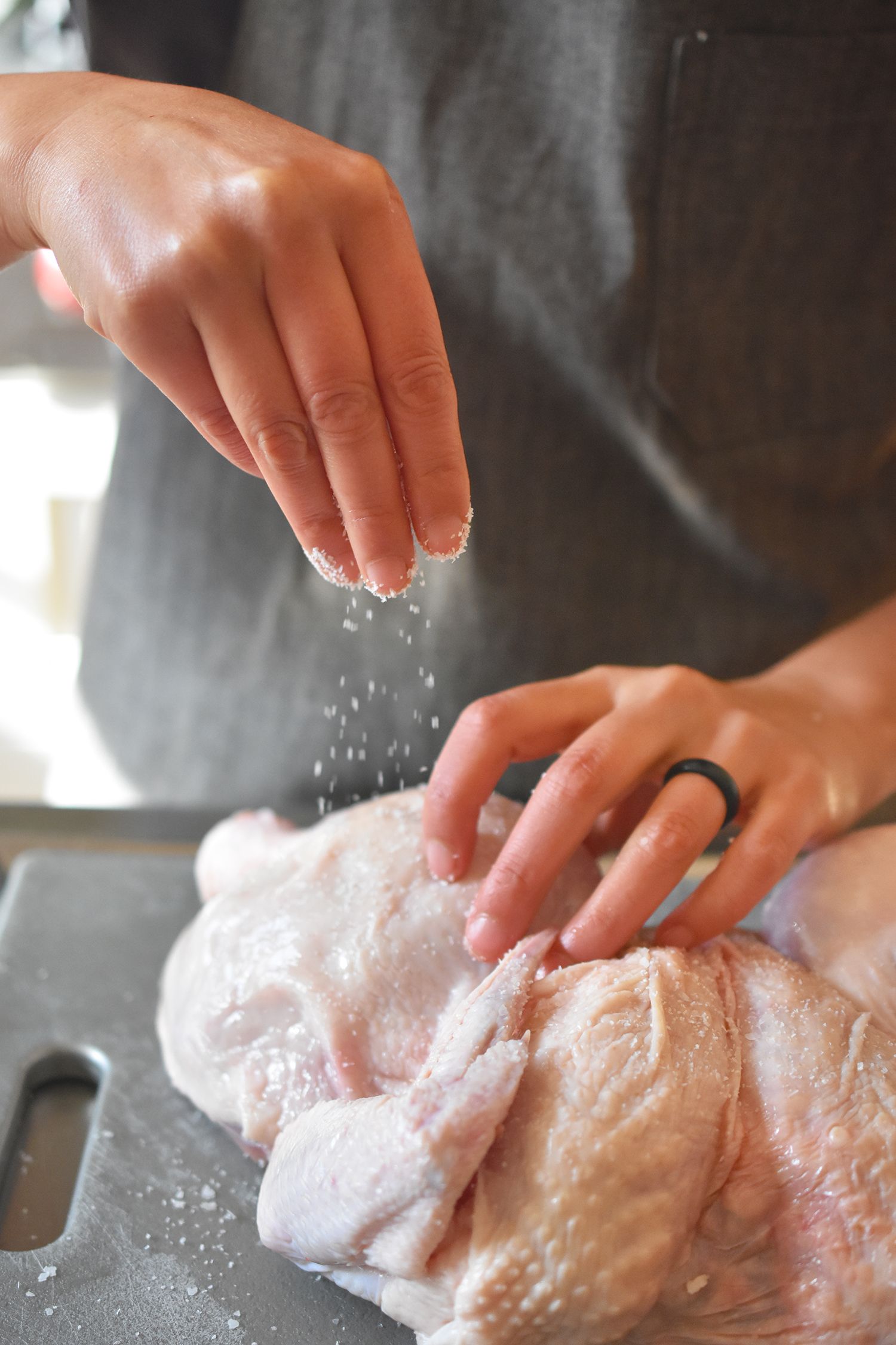 Spatcocked Chicken with Herb Butter by Michelle Tam http://nomnompaleo.com