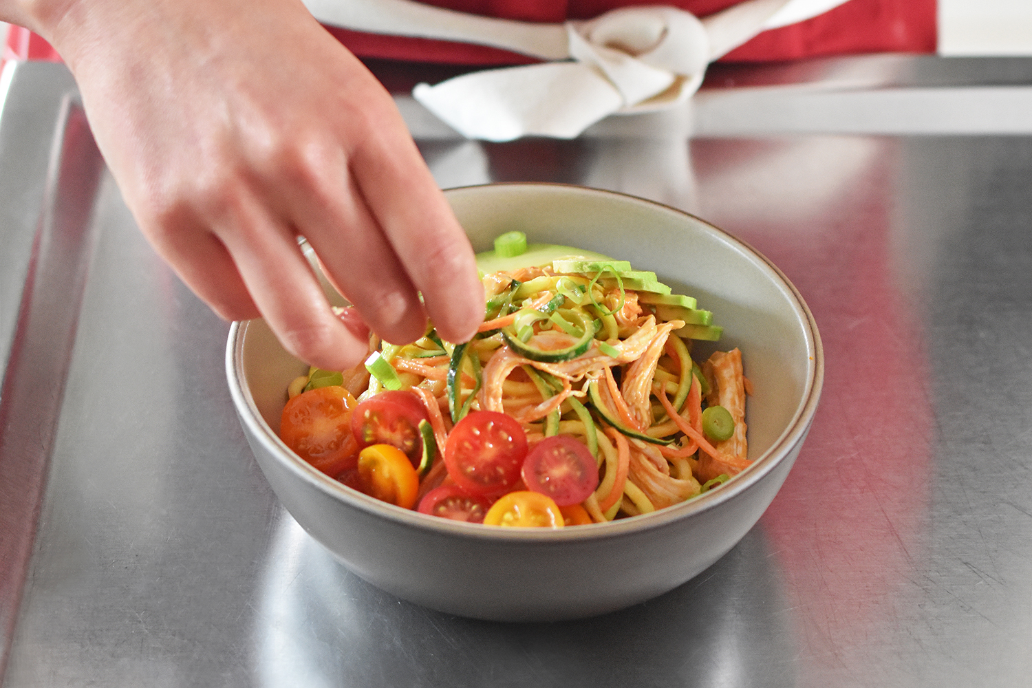 Spicy Thai Chicken Zoodle Salad by Michelle Tam http://nomnompaleo.com