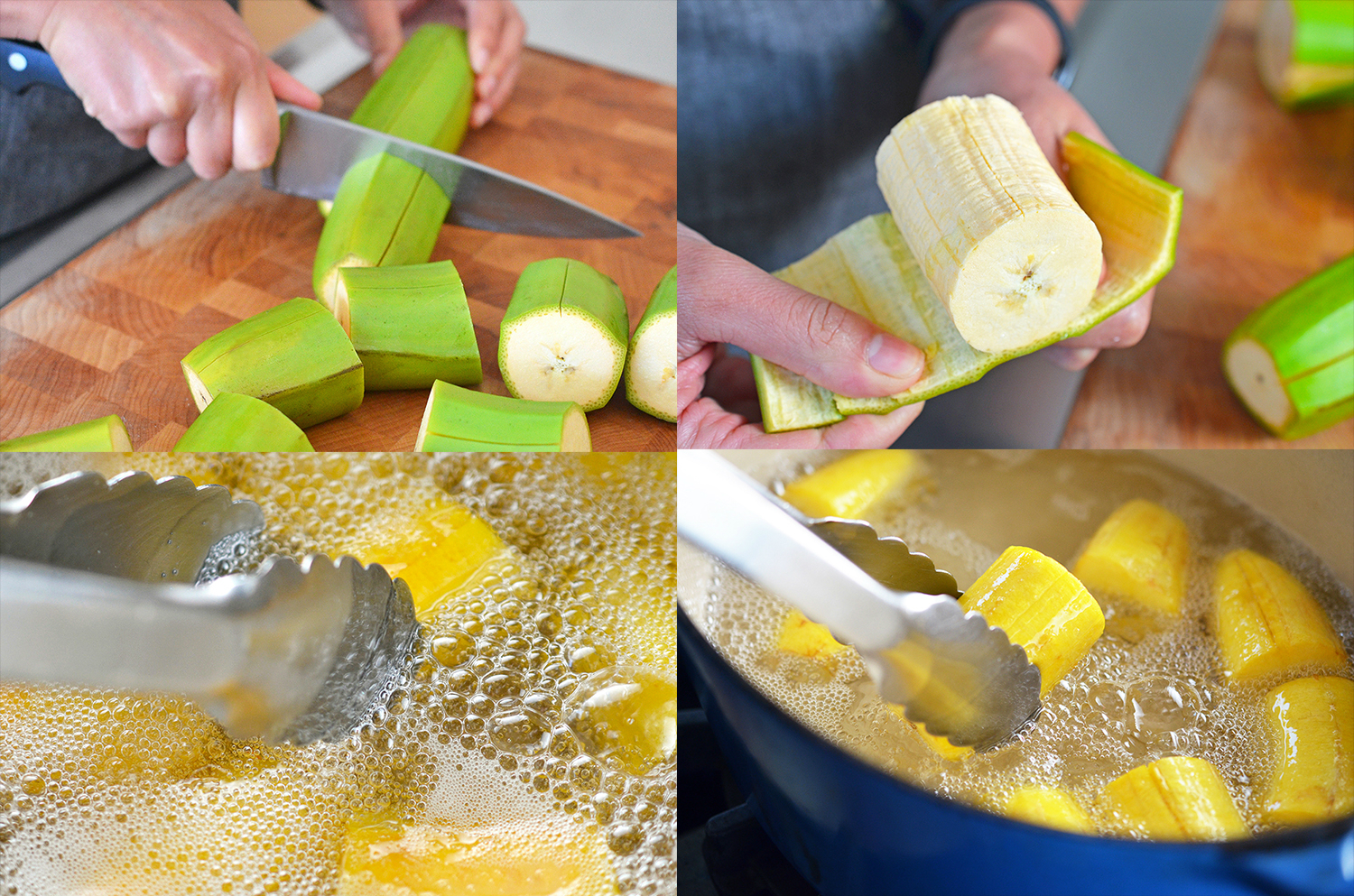 Fried Green Plantains + Mango Avocado Salsa by Michelle Tam http://nomnompaleo.com