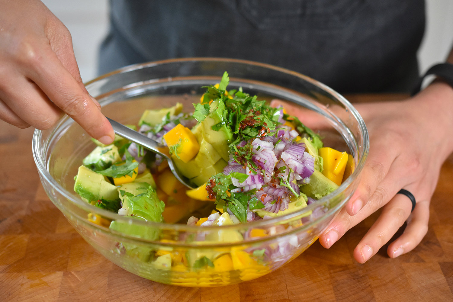 Fried Green Plantains + Mango Avocado Salsa by Michelle Tam http://nomnompaleo.com