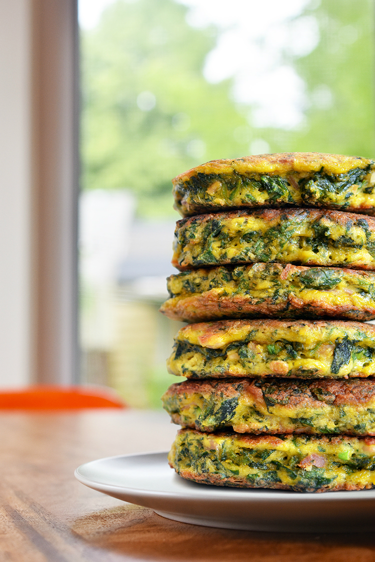 Egg Foo Young-ish (Spinach, Egg, Ham & Coconut Pancakes) by Michelle Tam http://nomnompaleo.com
