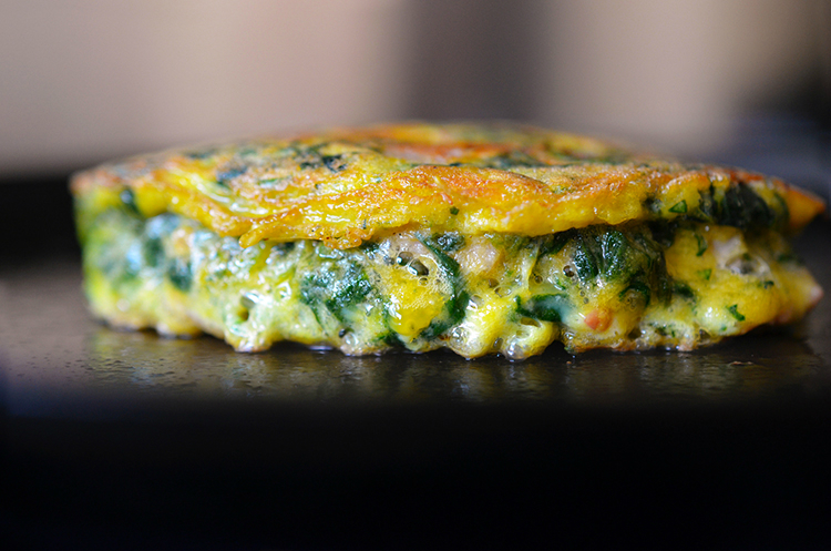 Egg Foo Young-ish (Spinach, Egg, Ham & Coconut Pancakes) by Michelle Tam http://nomnompaleo.com