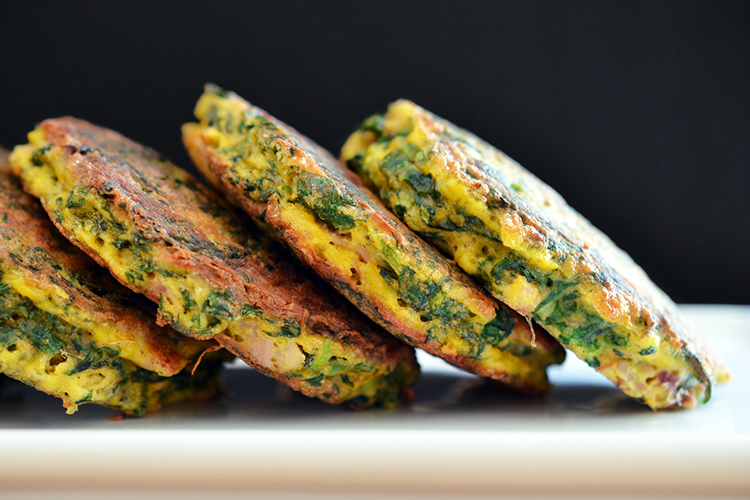 Egg Foo Young-ish (Spinach, Egg, Ham & Coconut Pancakes) by Michelle Tam http://nomnompaleo.com