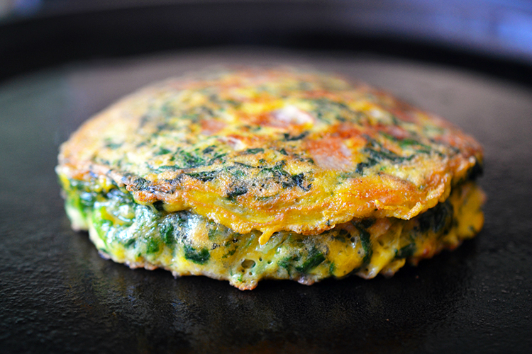 Egg Foo Young-ish (Spinach, Egg, Ham & Coconut Pancakes) by Michelle Tam http://nomnompaleo.com