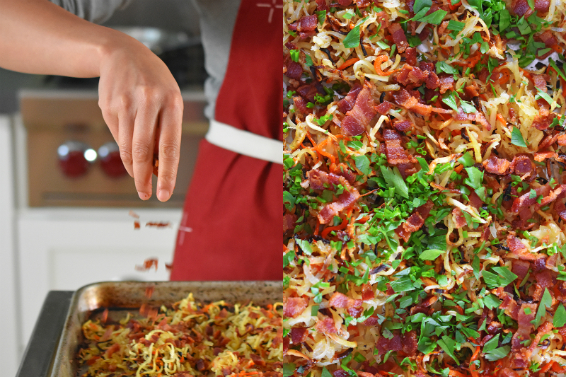 Crispy Swoodles with Bacon by Michelle Tam http://nomnompaleo.com
