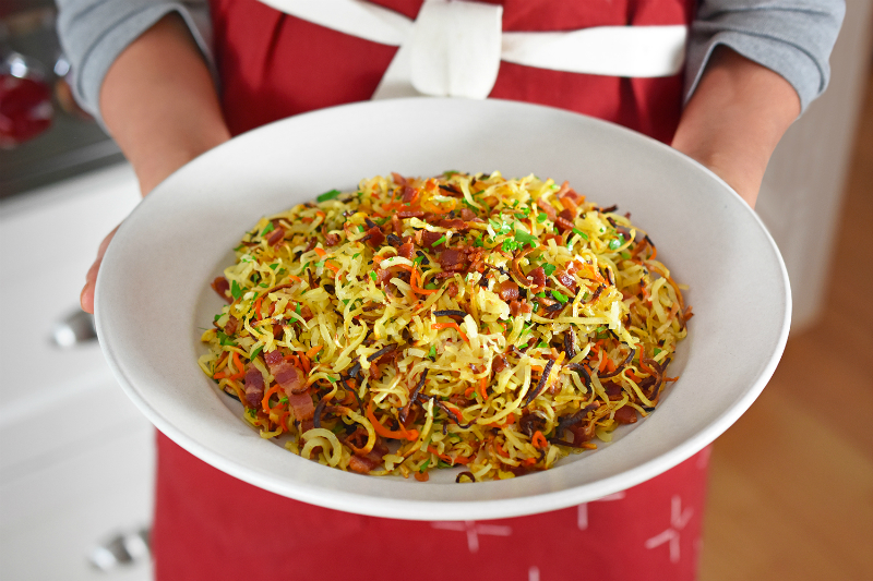 Crispy Swoodles with Bacon by Michelle Tam http://nomnompaleo.com